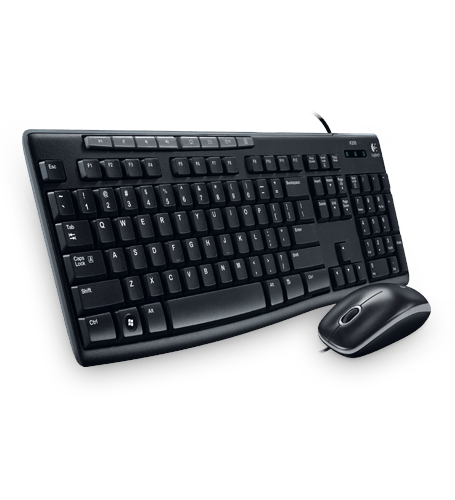 Bộ bàn phím chuột có dây Logitech Media Combo MK200